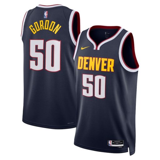 Nike Denver Nuggets #50 Aaron Gordon Unisex Swingman Jersey - Icon Edition - Navy - Image 3