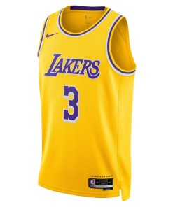 Nike Los Angeles Lakers #3 Anthony Davis Unisex Swingman Jersey - Icon Edition - Gold