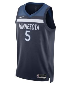Nike Minnesota Timberwolves #5 Anthony Edwards Unisex Swingman Jersey - Icon Edition - Navy
