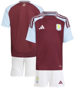 Adidas Aston Villa 2024/25 Infant Home Shirt & Shorts Set