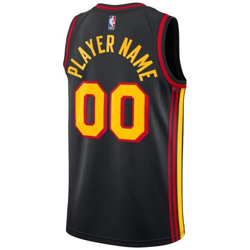 Jordan Atlanta Hawks Custom Unisex Swingman Jersey - Statement Edition - Black - Image 2