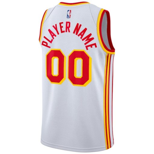 Nike Atlanta Hawks Custom Unisex Swingman Jersey - Association Edition - White - Image 2