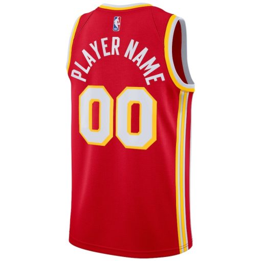 Nike Atlanta Hawks Custom Unisex Swingman Jersey - Icon Edition - Red - Image 2