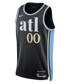 Nike Atlanta Hawks Custom Unisex Swingman Jersey - City Edition - Black