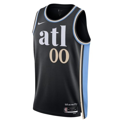 Nike Atlanta Hawks Custom Unisex Swingman Jersey - City Edition - Black