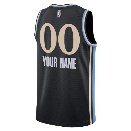 Nike Atlanta Hawks Custom Unisex Swingman Jersey - City Edition - Black - Image 2