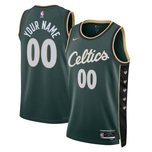 Nike Boston Celtics  Unisex  Swingman Custom Jersey - City Edition - Kelly Green - Image 3