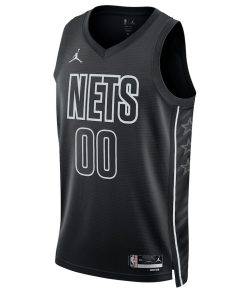 Jordan Brooklyn Nets Custom Unisex Swingman Jersey - Statement Edition - Black