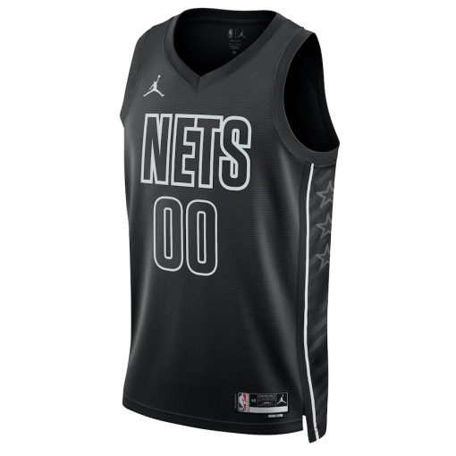 Jordan Brooklyn Nets Custom Unisex Swingman Jersey - Statement Edition - Black
