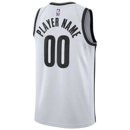 Nike Brooklyn Nets   Swingman Unisex Custom Jersey - Association Edition - White - Image 2