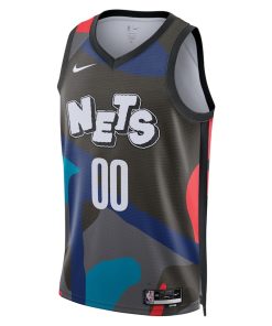 Nike Brooklyn Nets Custom Unisex Swingman Jersey - City Edition - Black