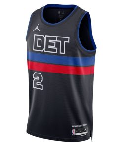 Jordan Detroit Pistons #2 Cade Cunningham Unisex Swingman Jersey - Statement Edition - Black