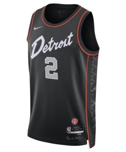 Nike Detroit Pistons #2 Cade Cunningham Unisex  Swingman Jersey - City Edition - Black