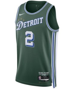 Nike Detroit Pistons #2 Cade Cunningham Unisex  Swingman Jersey - City Edition - Green