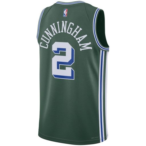 Nike Detroit Pistons #2 Cade Cunningham Unisex  Swingman Jersey - City Edition - Green - Image 2