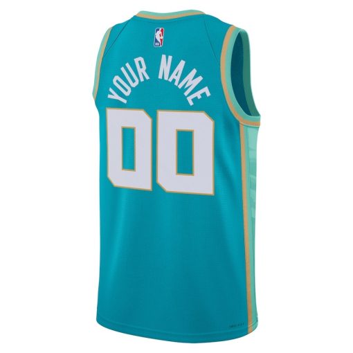 Jordan Charlotte Hornets Custom Unisex Swingman Jersey - City Edition - Teal - Image 2