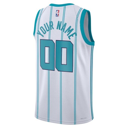 Jordan Charlotte Hornets Custom Unisex Swingman Jersey - Association Edition - White - Image 2