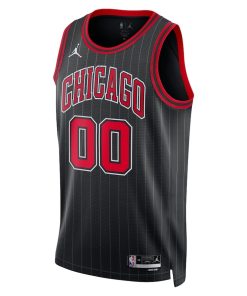 Jordan Chicago Bulls Custom Unisex Swingman Jersey - Statement Edition - Black