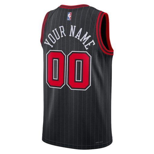 Jordan Chicago Bulls Custom Unisex Swingman Jersey - Statement Edition - Black - Image 2