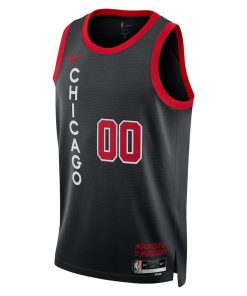 Nike Chicago Bulls Unisex Custom Swingman Jersey - City Edition - Black