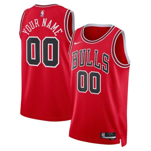 Nike Chicago Bulls Custom Unisex Swingman Jersey - Icon Edition - Red - Image 3