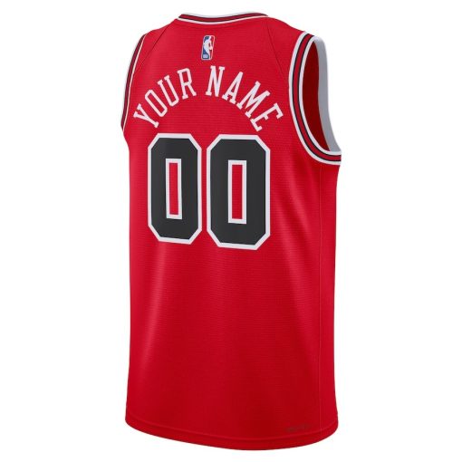 Nike Chicago Bulls Custom Unisex Swingman Jersey - Icon Edition - Red - Image 2