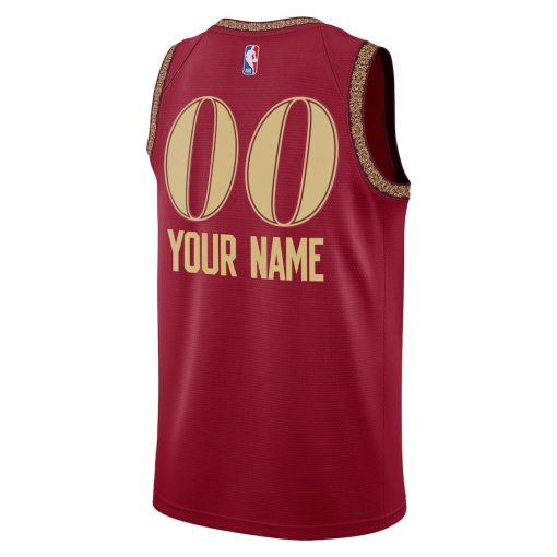 Nike Cleveland Cavaliers Custom Unisex Swingman Jersey - City Edition - Wine - Image 2