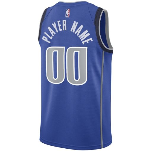 Nike Dallas Mavericks Custom Unisex Swingman Jersey - Icon Edition - Blue - Image 2