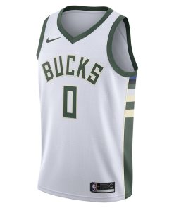 Nike Milwaukee Bucks #0 Damian Lillard Unisex Swingman Player Jersey - Association Edition - White