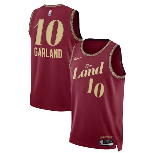 Nike Cleveland Cavaliers #10 Darius Garland Unisex Swingman Jersey - City Edition - Wine - Image 3