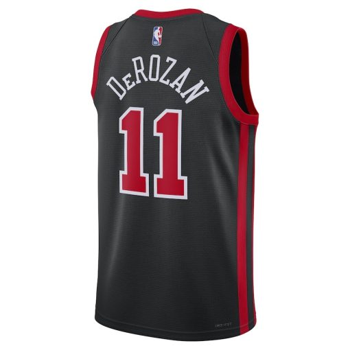 Nike Chicago Bulls #11 DeMar DeRozan Unisex Swingman Jersey -  City Edition - Black - Image 2