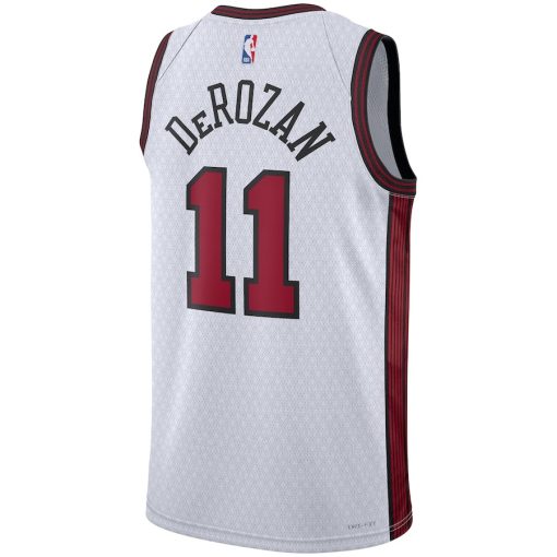Nike Chicago Bulls #11 DeMar DeRozan Unisex  Swingman Jersey - City Edition - White - Image 2