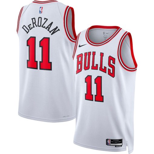 Nike Chicago Bulls #11 DeMar DeRozan Unisex Swingman Player Jersey - Association Edition - White - Image 3