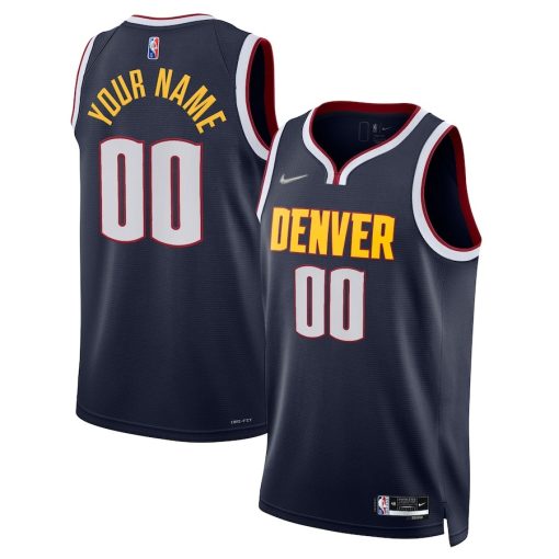 Nike Denver Nuggets Custom Unisex Swingman Jersey - Icon Edition - Navy - Image 3