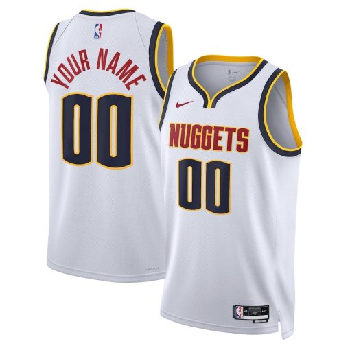 Nike Denver Nuggets Custom Unisex Swingman Jersey - Association Edition - White - Image 3