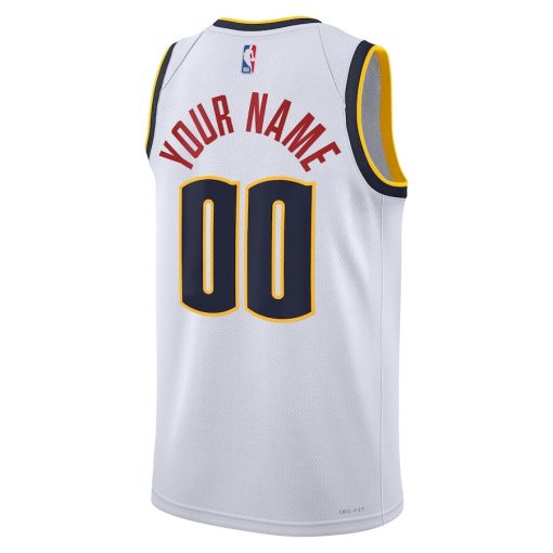 Nike Denver Nuggets Custom Unisex Swingman Jersey - Association Edition - White - Image 2