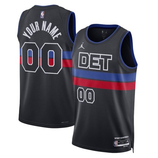 Jordan Detroit Pistons Custom Unisex Swingman Jersey - Statement Edition - Blue - Image 3