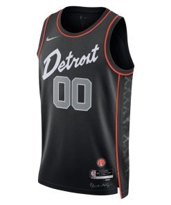 Nike Detroit Pistons Custom Unisex Swingman Jersey - City Edition - Black