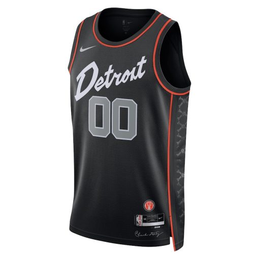 Nike Detroit Pistons Custom Unisex Swingman Jersey - City Edition - Black