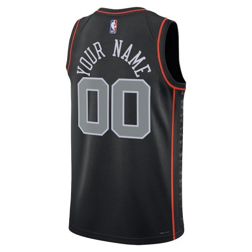 Nike Detroit Pistons Custom Unisex Swingman Jersey - City Edition - Black - Image 2