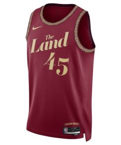 Nike Cleveland Cavaliers #45 Donovan Mitchell Unisex  Swingman Jersey -  City Edition - Wine