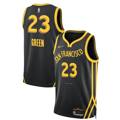 Nike Golden State Warriors #23 Draymond Green Unisex  Swingman Jersey - City Edition - Black - Image 3