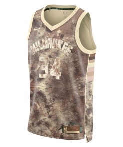 Nike Milwaukee Bucks #34 Giannis Antetokounmpo Unisex Swingman Jersey - Select Series - Brown