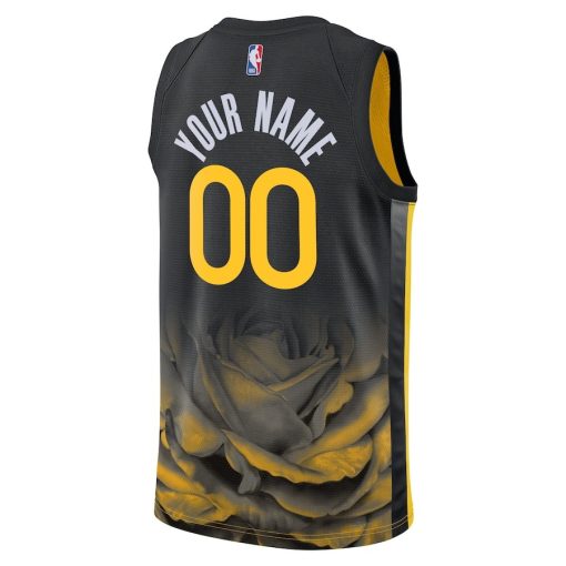 Nike Golden State Warriors Custom Unisex Swingman Jersey - City Edition - Black - Image 2