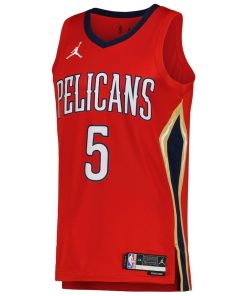 Jordan New Orleans Pelicans #5 Herbert Jones Unisex Swingman Jersey - Statement Edition - Red