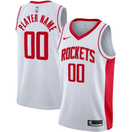 Nike Houston Rockets Custom Unisex Swingman Jersey - Association Edition - White - Image 3