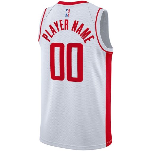 Nike Houston Rockets Custom Unisex Swingman Jersey - Association Edition - White - Image 2