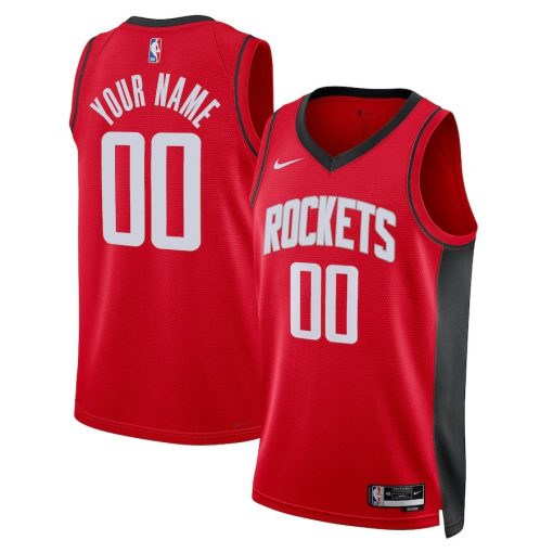 Nike Houston Rockets Custom Unisex Swingman Jersey - Icon Edition - Red - Image 3