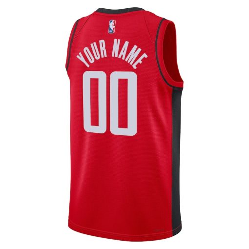 Nike Houston Rockets Custom Unisex Swingman Jersey - Icon Edition - Red - Image 2