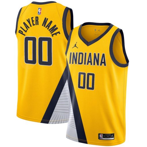 Jordan Indiana Pacers Custom Unisex Swingman Jersey - Statement Edition - Gold - Image 3